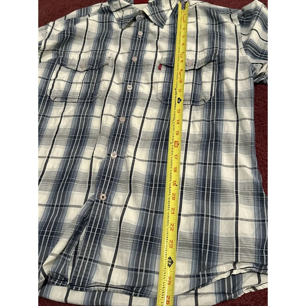 Levi's Shirt Mens XXL Button Up Cotton Long Sleeve Shirt Red Tab